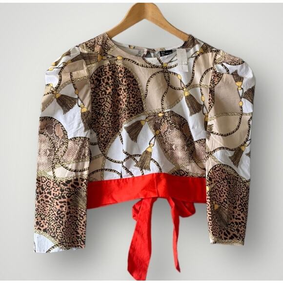 Open Back Blouse- Size Large - Picture 1 of 9